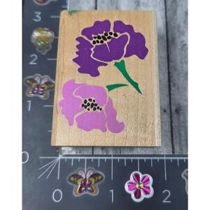 Rubber Stampede Flowers Perfect Peonies Posh Rubber Stamp Wood #F24
